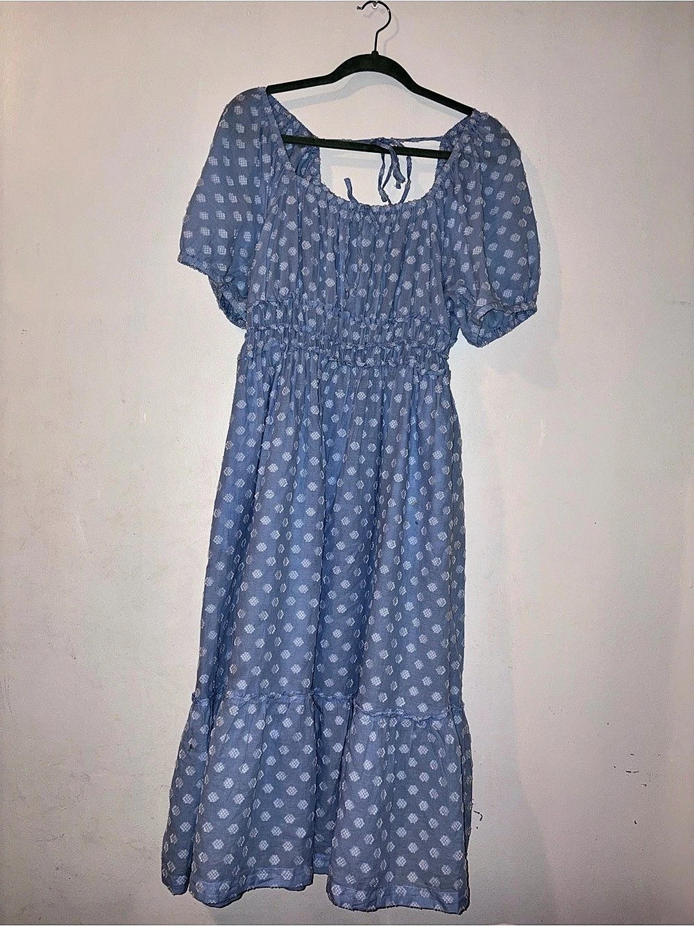 Time & tru Blue & White Maxi Dress size medium